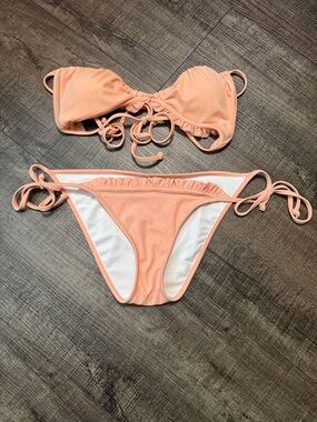 Victoria's Secret Peach String Bikini Set